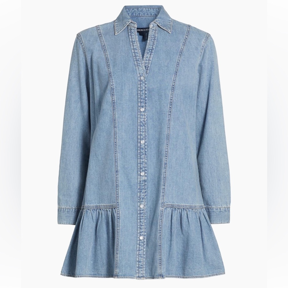 NWT Veronica Beard Catherine Denim Mini Dress Size 8